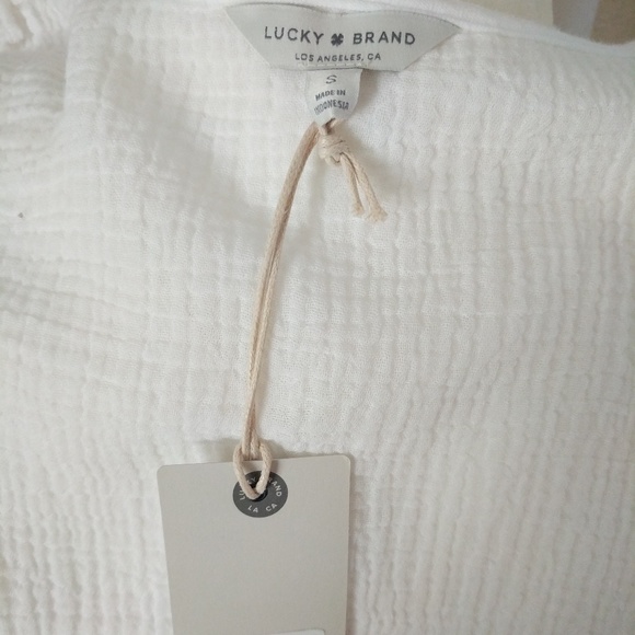 *Sold*NWT🍀Lucky Brand Cold Shoulder Wrap Top Sz S - Picture 6 of 7
